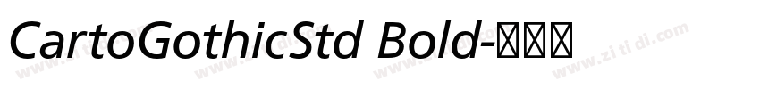 CartoGothicStd Bold字体转换